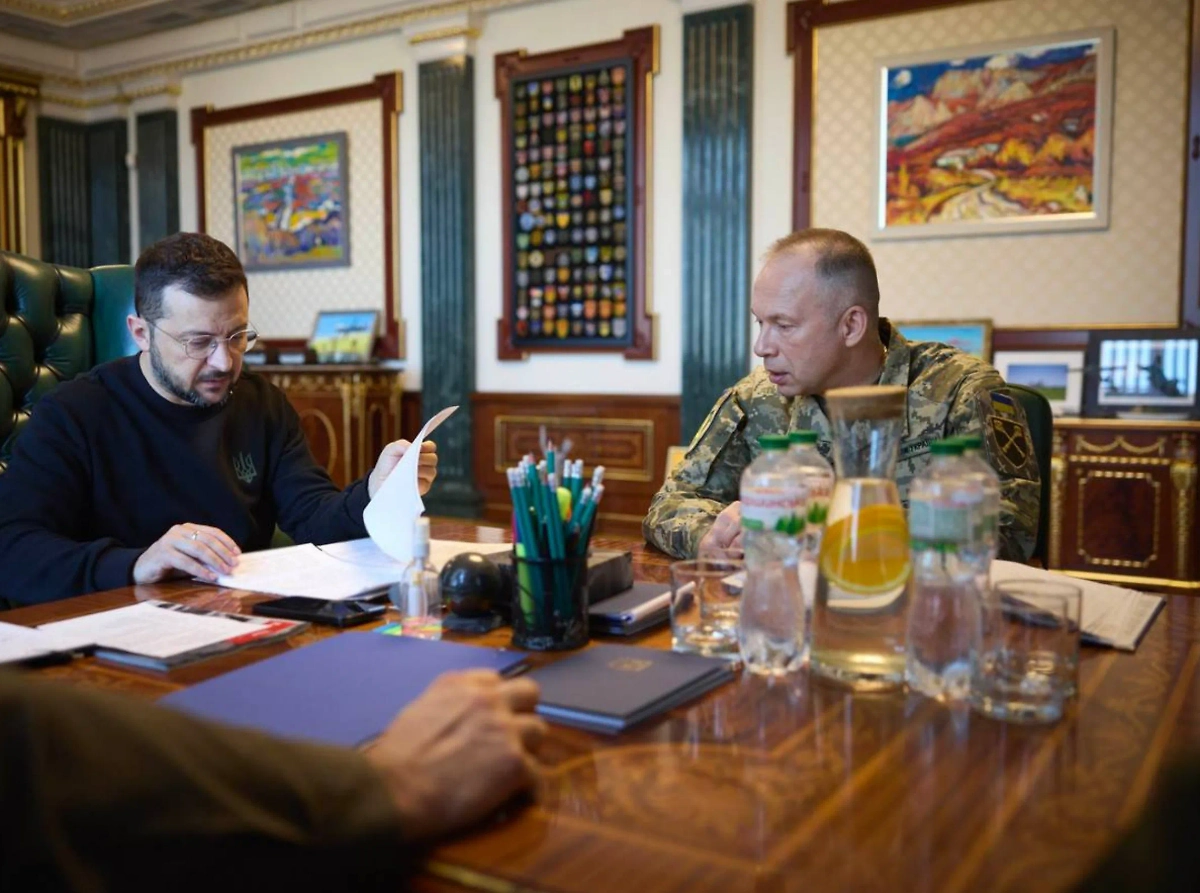 Сырский на совещании у Зеленского. Обложка © president.gov.ua