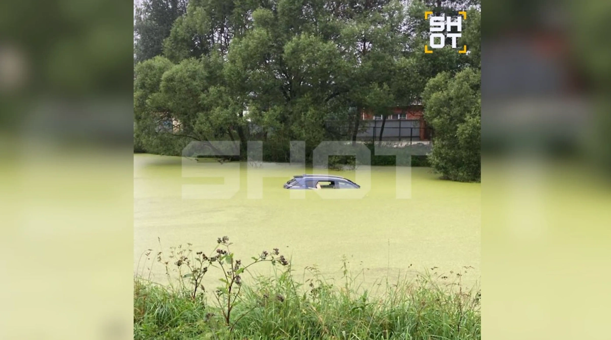 Машина, которая оказалась в болоте. Фото © SHOT