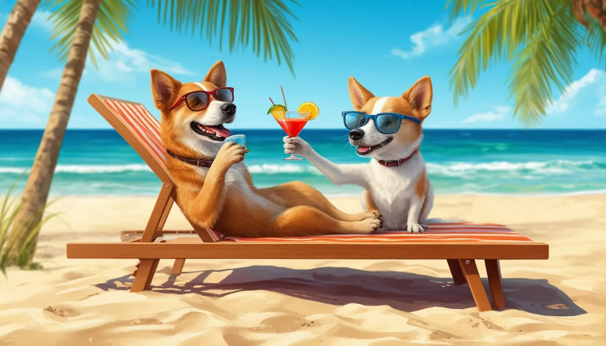 Собаки на пляже. Обложка © Шедеврум / Life.ru