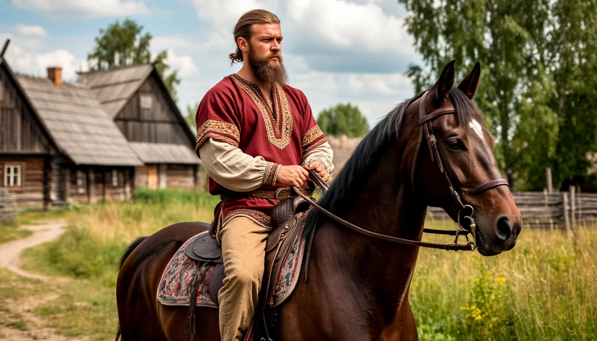 Даже если мужчина не был плечист, громогласен и не особо любил работать в поле, он всё равно мог понравиться девушке. Фото © «Шедеврум»