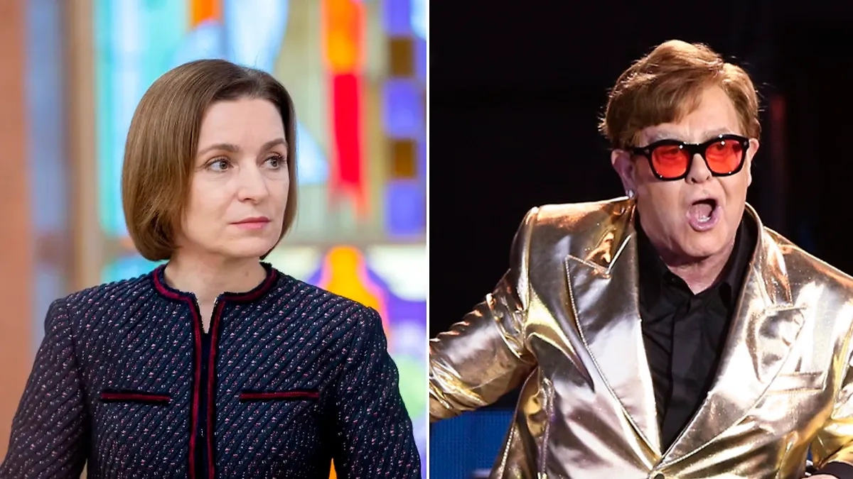 Майя Санду и Элтон Джон. Обложка © Shutterstock / FOTODOM / Dan Morar, © ТАСС / ADAM VAUGHAN