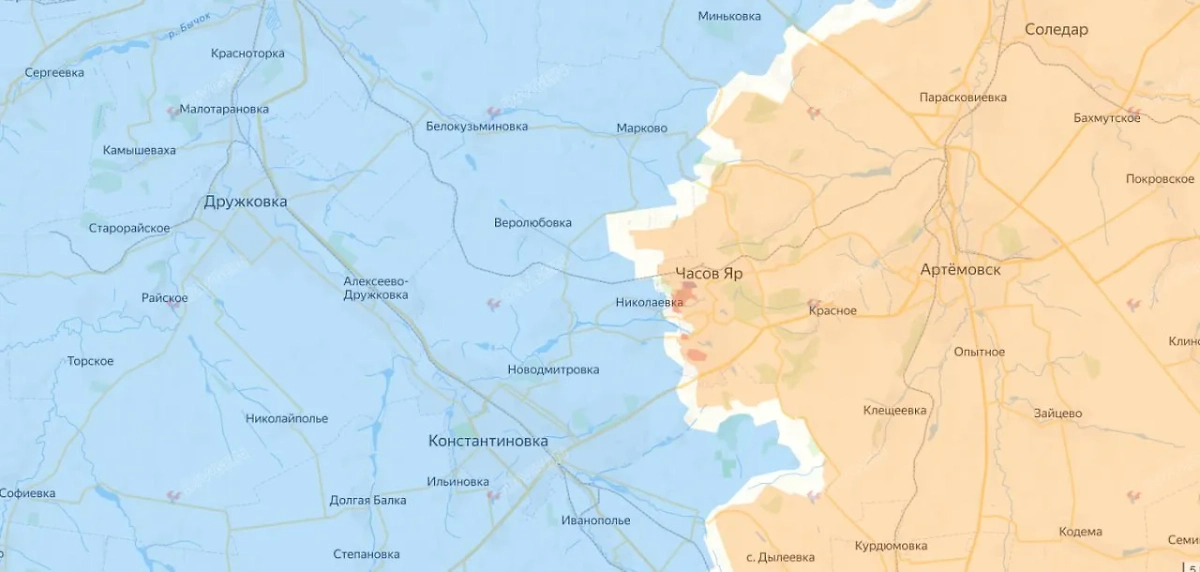 Карта СВО на 1 августа 2025 года. Армия России освободила Часов Яр. Фото © divgen.ru