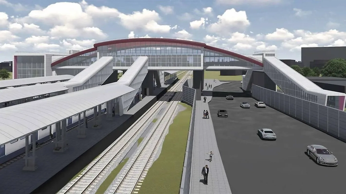 Идут работы по обновлению станции Щербинка. Обложка © mos.ru