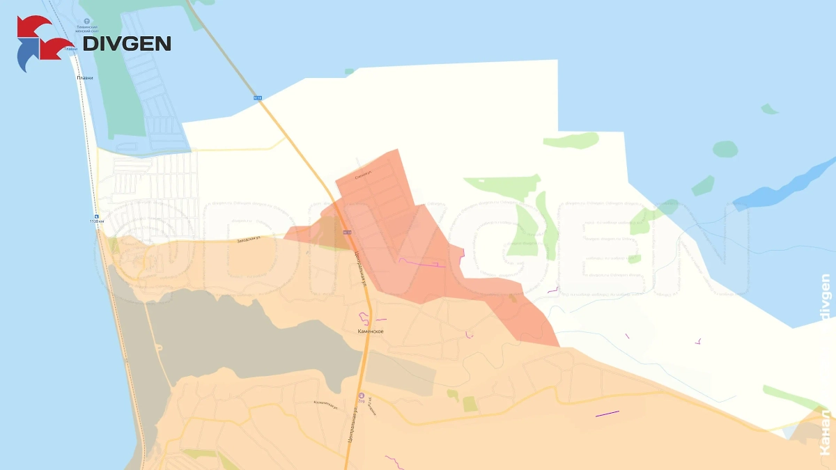 Карта СВО на 9 июля 2025 года. Запорожское направление. Бойцы 247-го полка завершили освобождение большого села Каменское на пути к Запорожью. Фото © Telegram / divgen