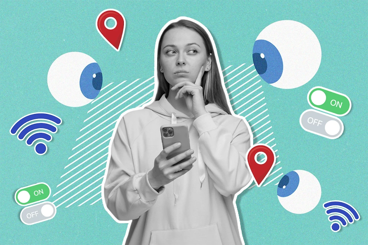 Смартфон — уже давно не просто телефон. Это устройство, которое поможет найти вас всем: от МЧС до коллекторов. Коллаж © Life.ru. Обложка © Freepik / msgrowth, © Shutterstock / FOTODOM / Roman Samborskyi