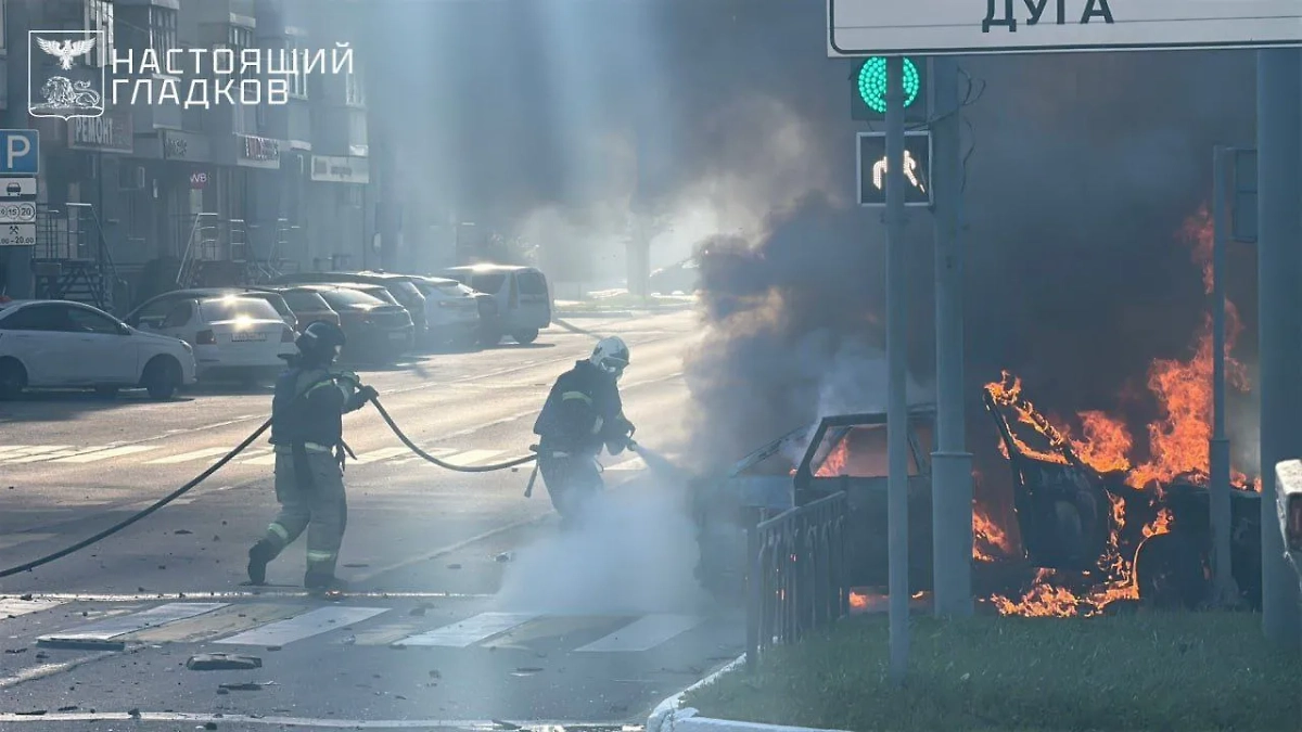 Последствия атаки ВСУ на Белгород. Обложка © Telegram / «Настоящий Гладков»