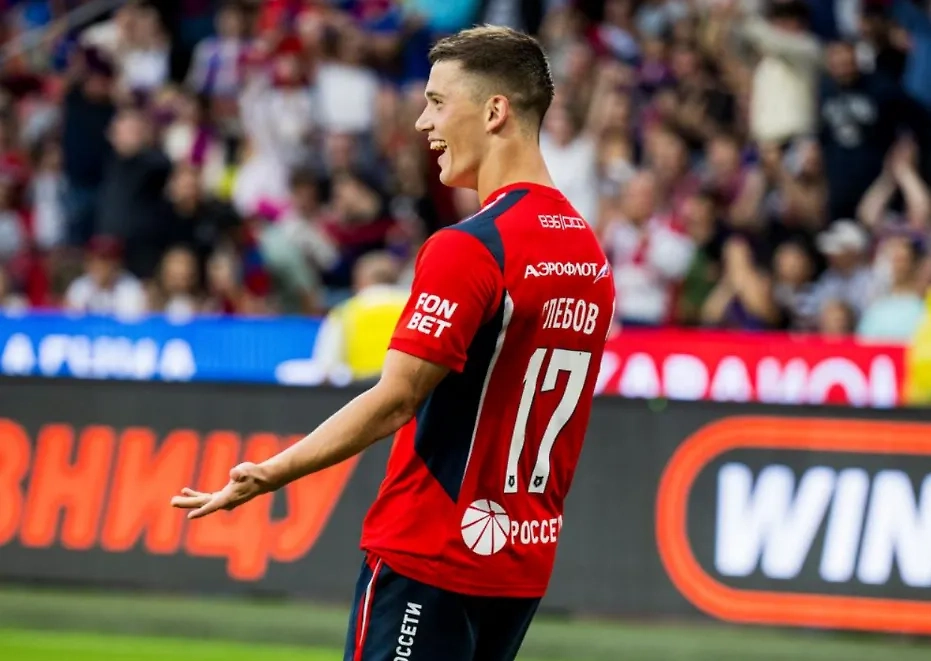 Игрок ЦСКА Кирилл Глебов. Обложка © Telegram / ПФК ЦСКА