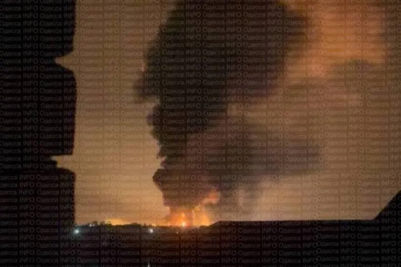 Пожар в Одессе. Фото © Telegram / Операция Z: Военкоры Русской Весны