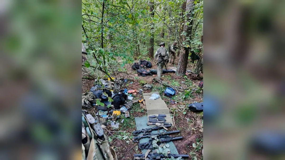 Украинская ДРГ ликвидирована в Брянской области. Фото © Telegram / Апти Алаудинов «АХМАТ»