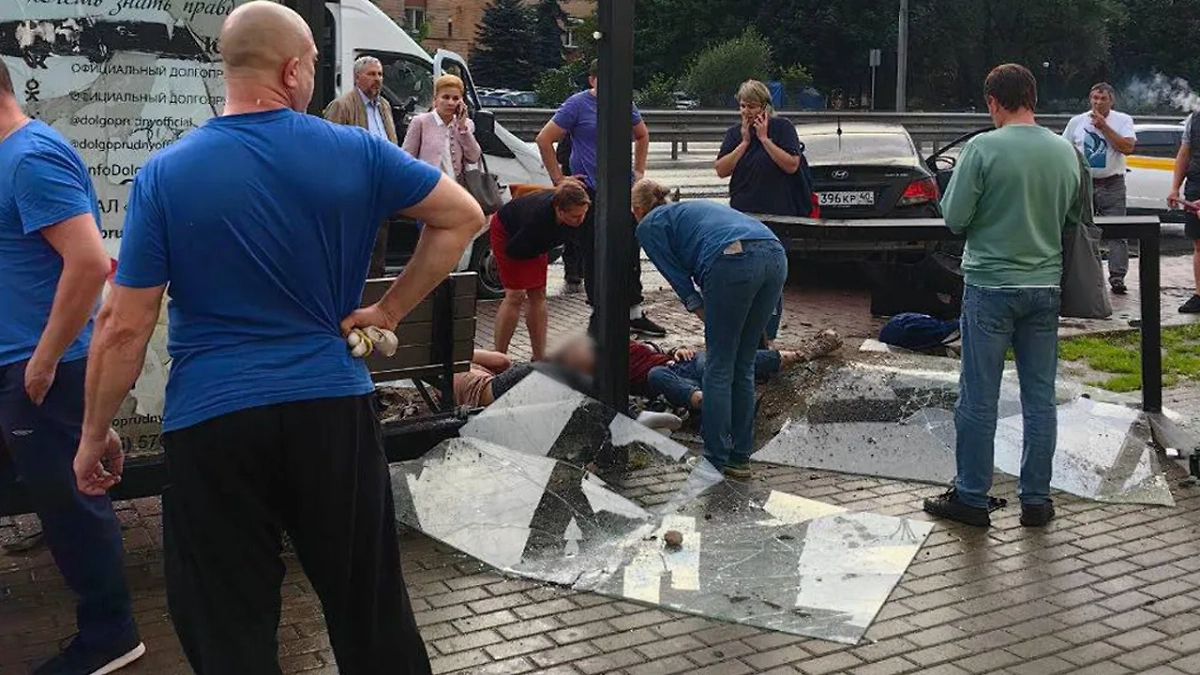 ДТП в Долгопрудном. Фото © Telegram/ SHOT