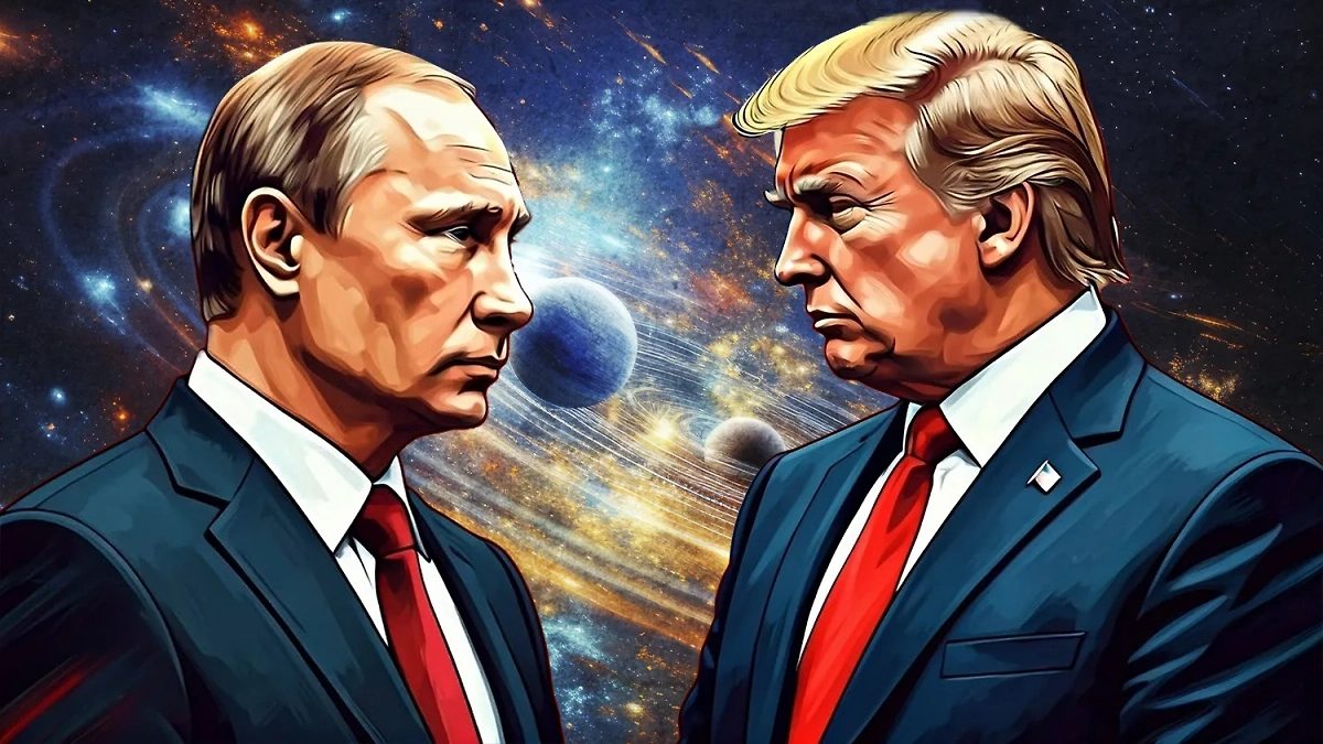 Владимир Путин и Дональд Трамп встретятся на Аляске. Каковы будут итоги переговоров? Трамп вернёт Аляску? Коллаж © Life.ru. Обложка © Shutterstock AI, © Freepik