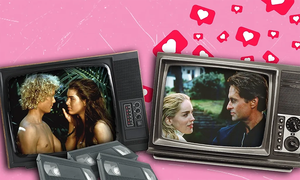 5 эротических фильмов, которые прятали родители в 90-е годы. Обложка © Коллаж © Life.ru, фото © Shutterstock / FOTODOM / beast01, © Кадр из фильма «Голубая лагуна», режиссёр Рэндал Клайзер / Kinopoisk, © Кадр из фильма «Основной инстинкт», режиссёр Пол Верховен / Kinopoisk