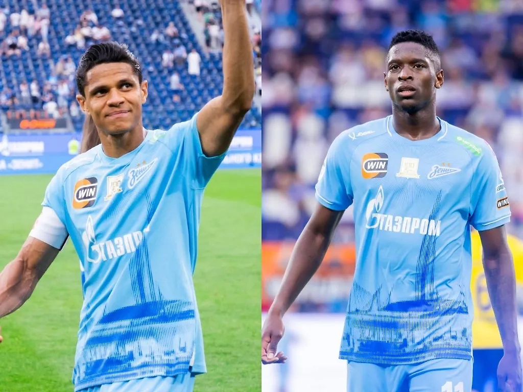 Игроки Зенита Дуглас Сантос и Луис Энрике. Обложка © Telegram / Футбольный клуб «Зенит»
