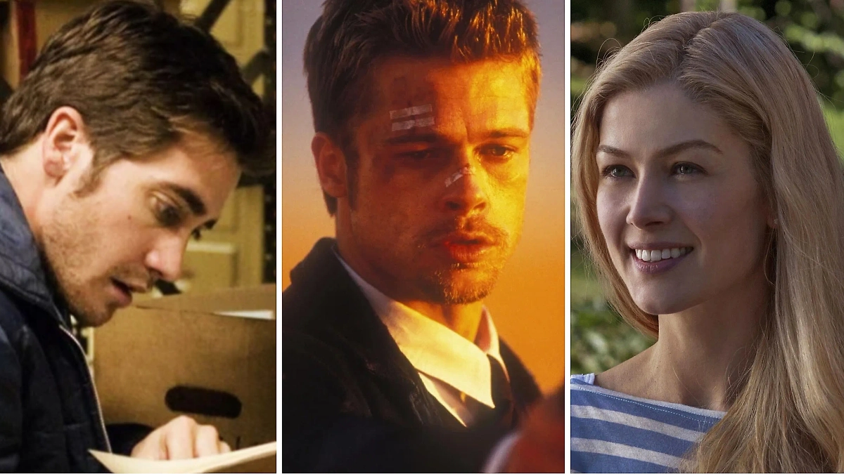 Обложка © Кадр из фильма «Зодиак», режиссёр Дэвид Финчер, сценаристы Джеймс Вандербилт, Роберт Грейсмит / Kinopoisk, © Кадр из фильма «Семь», режиссёр Дэвид Финчер / Kinopoisk, сценарист Эндрю Кевин Уокер / Kinopoisk, © Кадр из фильма «Исчезнувшая», режиссёр Дэвид Финчер, сценарист Гиллиан Флинн / Kinopoisk