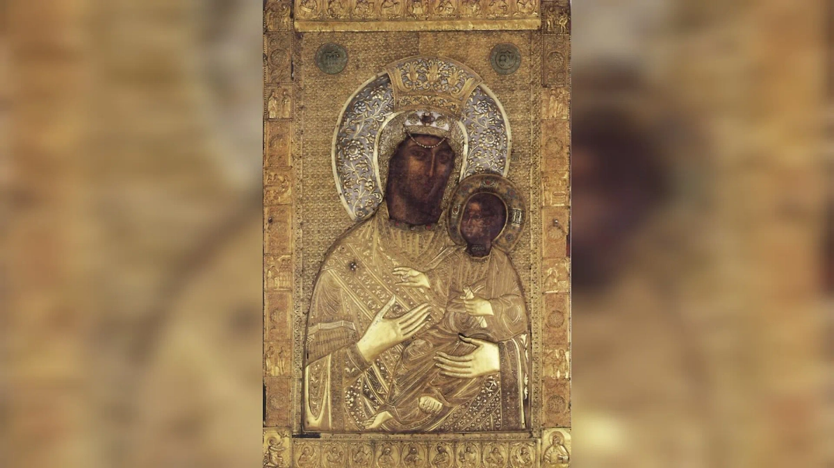 Ктиторская икона Божией Матери хранится на Афоне. Она там вместе с Поясом Пресвятой Богородицы. Фото © azbyka.ru