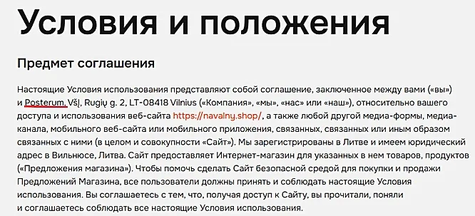 С сайта старого онлайн-магазина ФБК*. Фото © navalny.shop