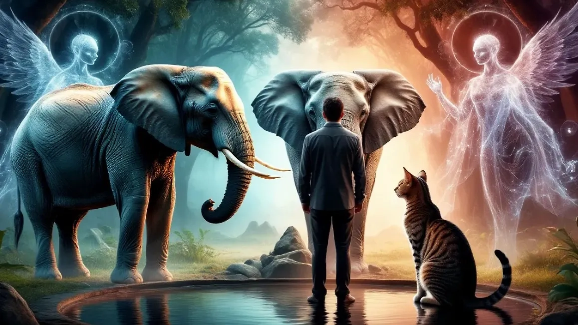 Животные — природные экстрасенсы? Они могут видеть домовых и прочих духов. Посмотрите на кошку хотя бы. Фото © «Шедеврум»