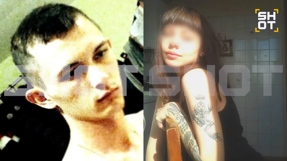 Пострадавшая девушка и преступник. Фото Telegram / SHOT