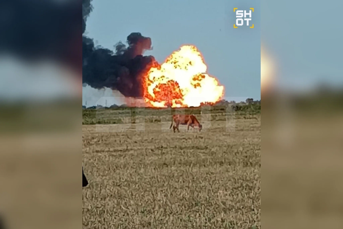 Взрыв заправки в Дагестане. Фото © Telegram / SHOT