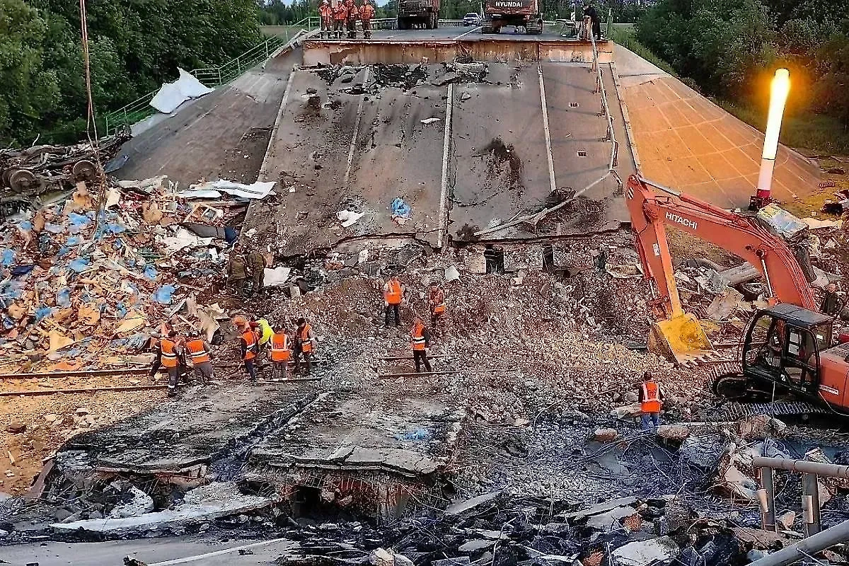 Место трагедии в Выгоничском районе Брянской области. Обложка © Telegram / AV БогомаZ