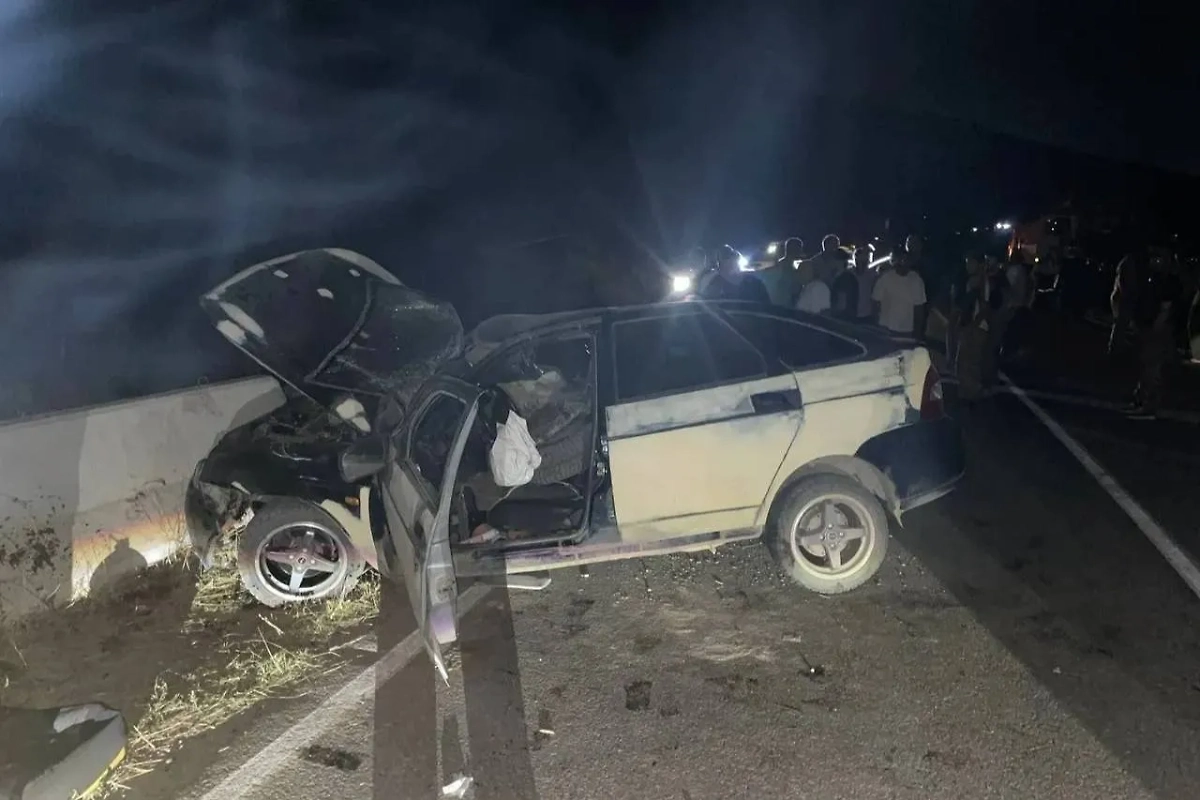 Последствия ДТП в Дагестане. Фото © Telegram / Криминальная Хроника