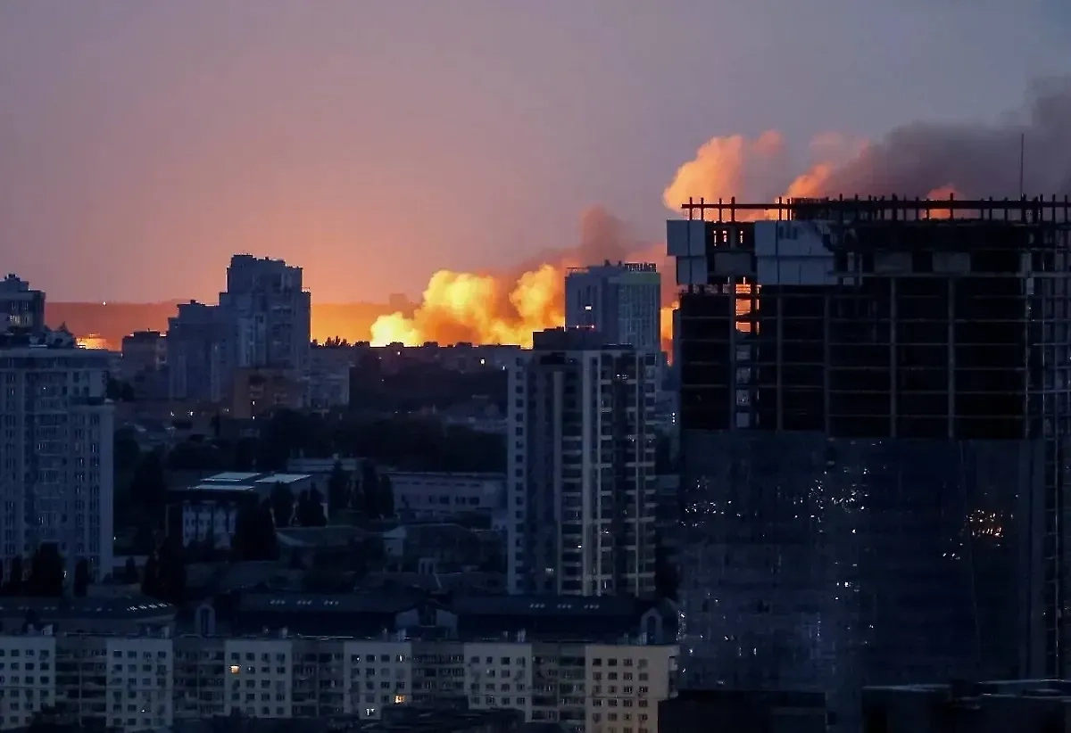 Киев после удара. Обложка © threads (Соцсеть запрещена в РФ; принадлежит корпорации Meta, которая признана в РФ экстремистской) / jerusalemdavid777