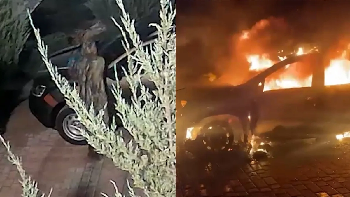 Машину редактора программы «Наша неделя. Пролетарск» поджёг неизвестный. Обложка © Telegram / Don Mash