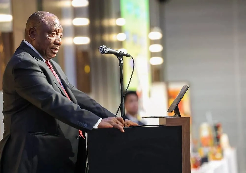 Сирил Рамафоса. Обложка © X / The Presidency