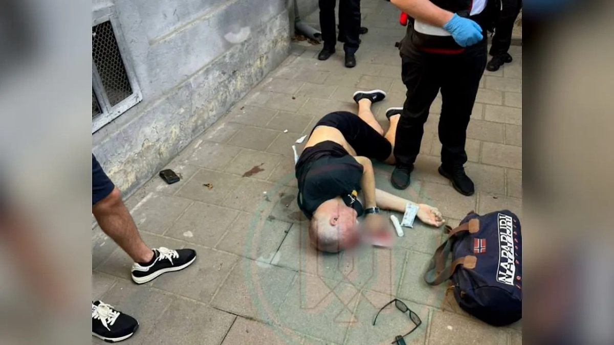 Фото с места убийства Парубия. Фото © Нацполиция Украины