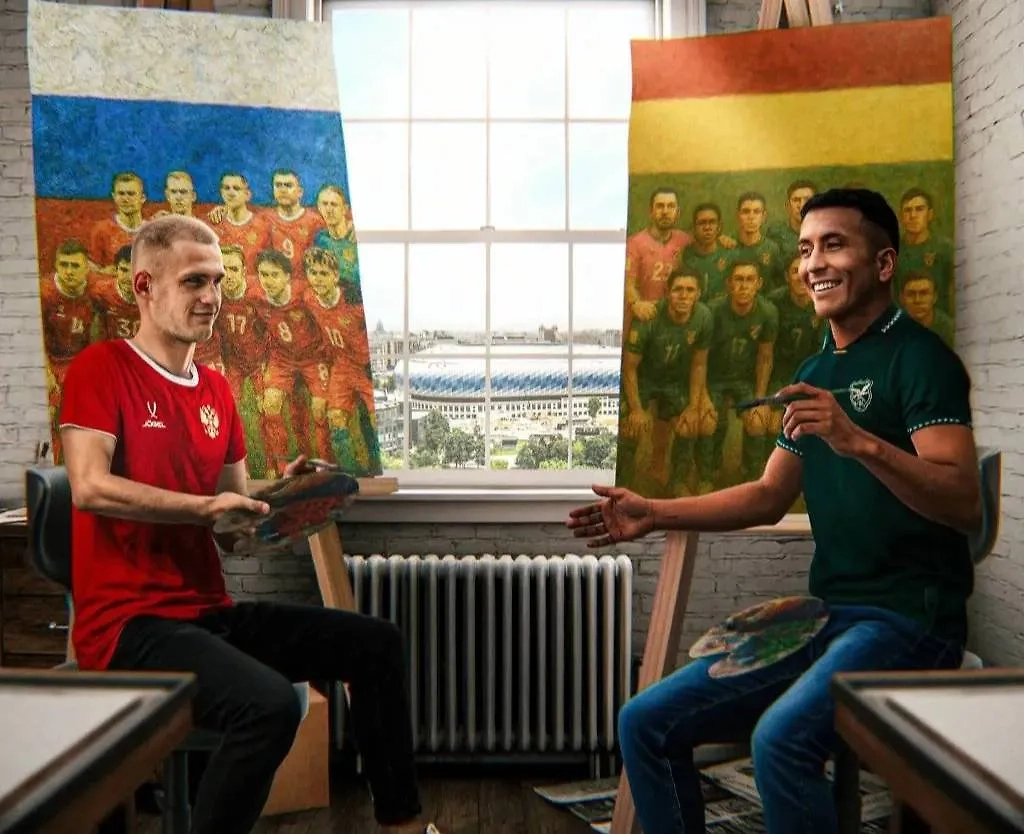 Постер к матчу против Боливии. Обложка © Telegram / Сборная России по футболу