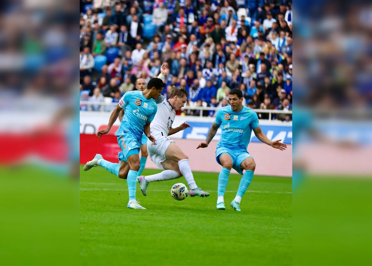 Момент из матча «Балтики» и «Зенита». Обложка © Telegram / ФК «Балтика»