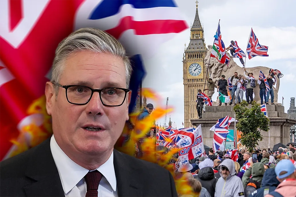 Протесты в Великобритании — что грозит Стармеру? Обложка © Коллаж © Life.ru, фото © Shutterstock / FOTODOM / Anna Aybetova, © ТАСС / Zuma