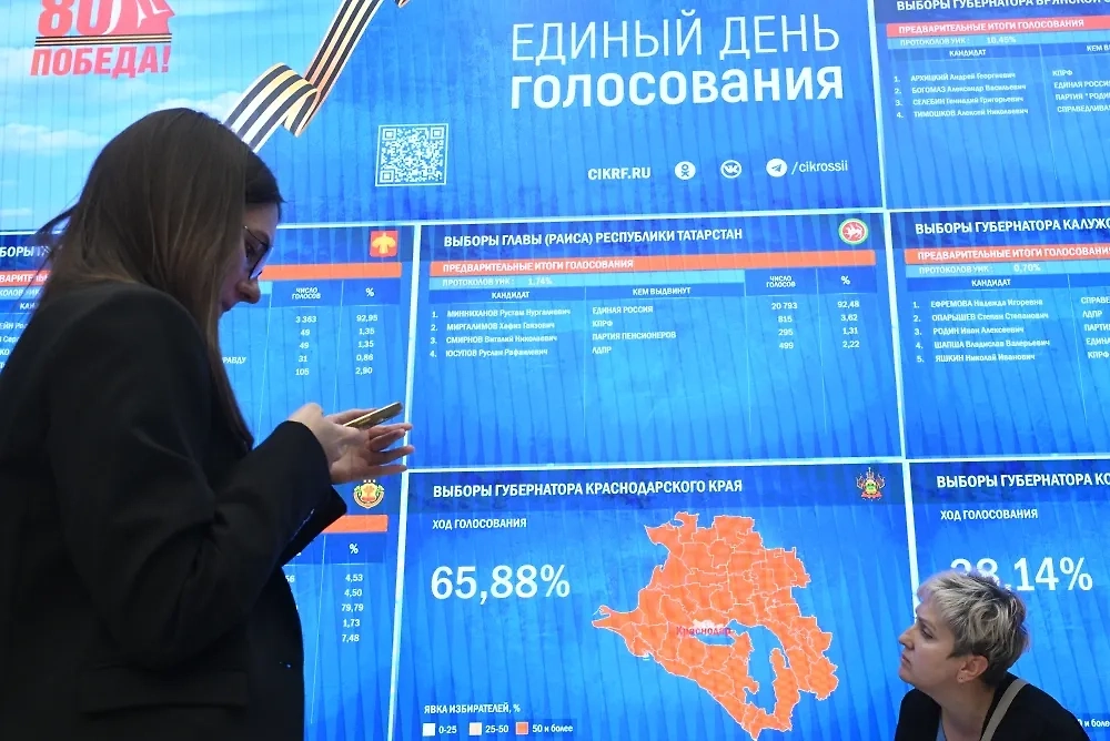 Выборы глав субъектов России — кто победил. Фото © РИА «Новости» / Кирилл Каллиников