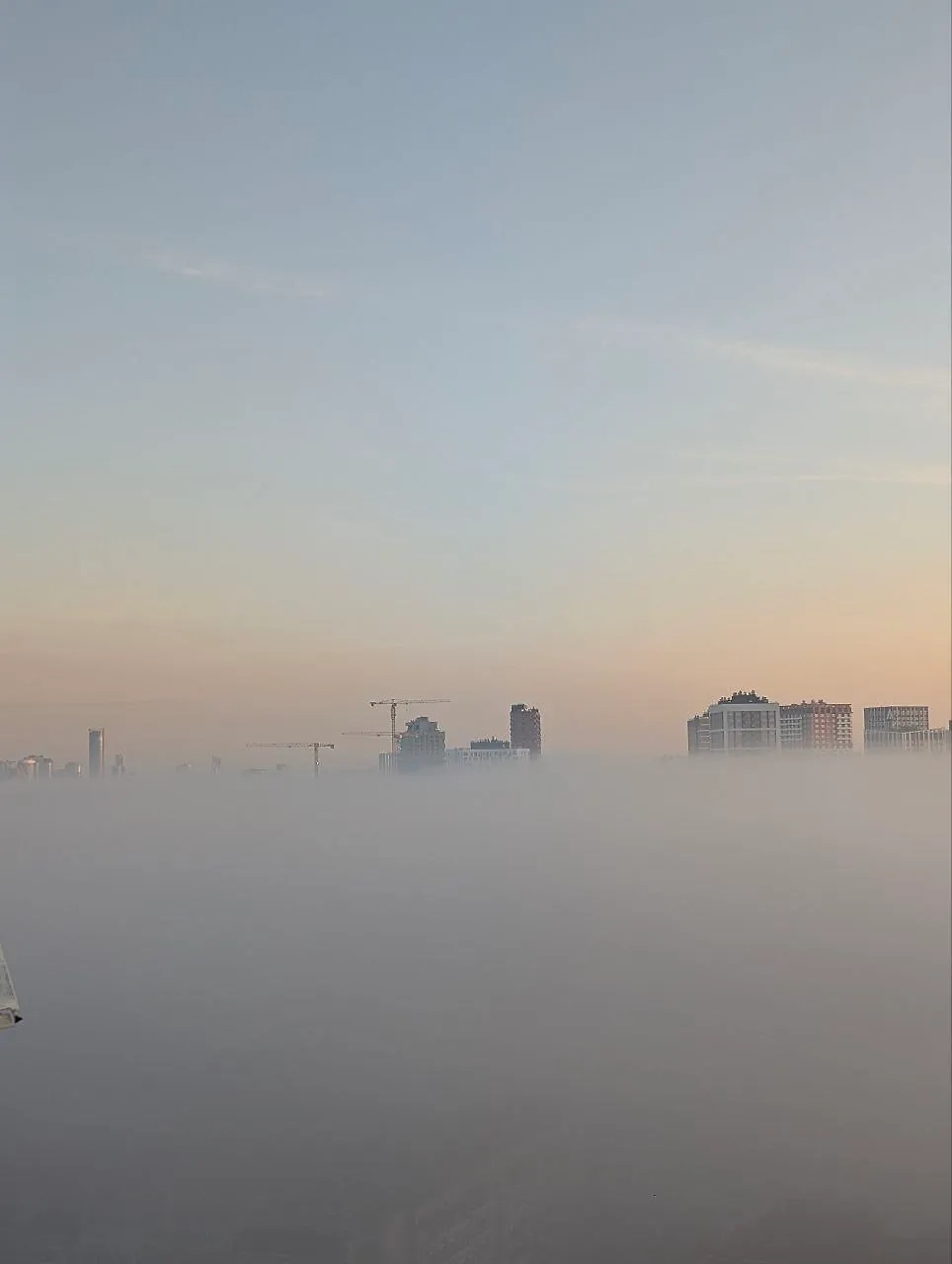 Туман в Екатеринбурге. Фото © Telegram / Екатеринбург Новости