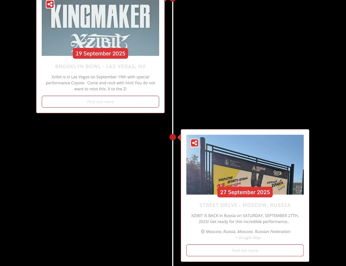 Анонс концертов Xzibit. Фото © xzibit.com