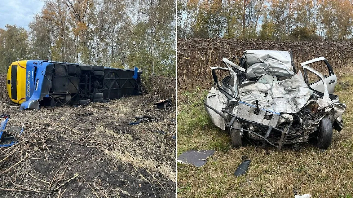 Смертельная авария в Мокшанском районе. Обложка © Telegram / Госавтоинспекция Пензенской области