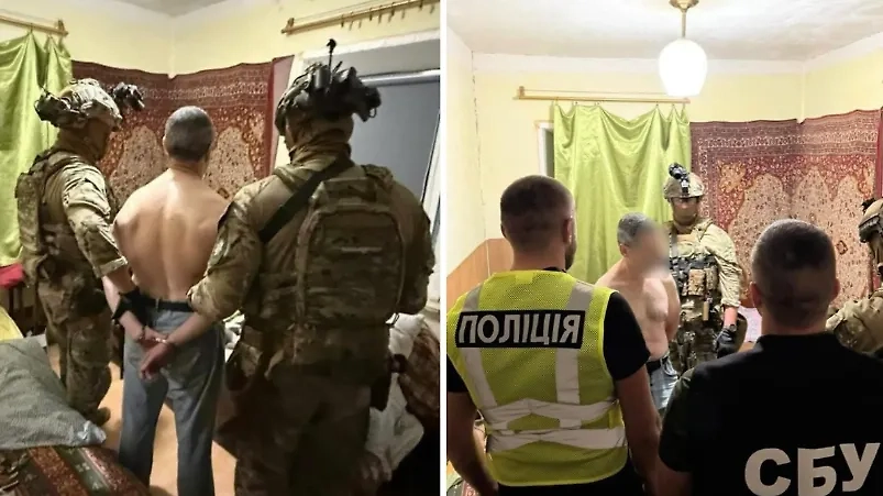 Задержание предполагаемого убийцы Андрея Парубия. Обложка © МВД Украины