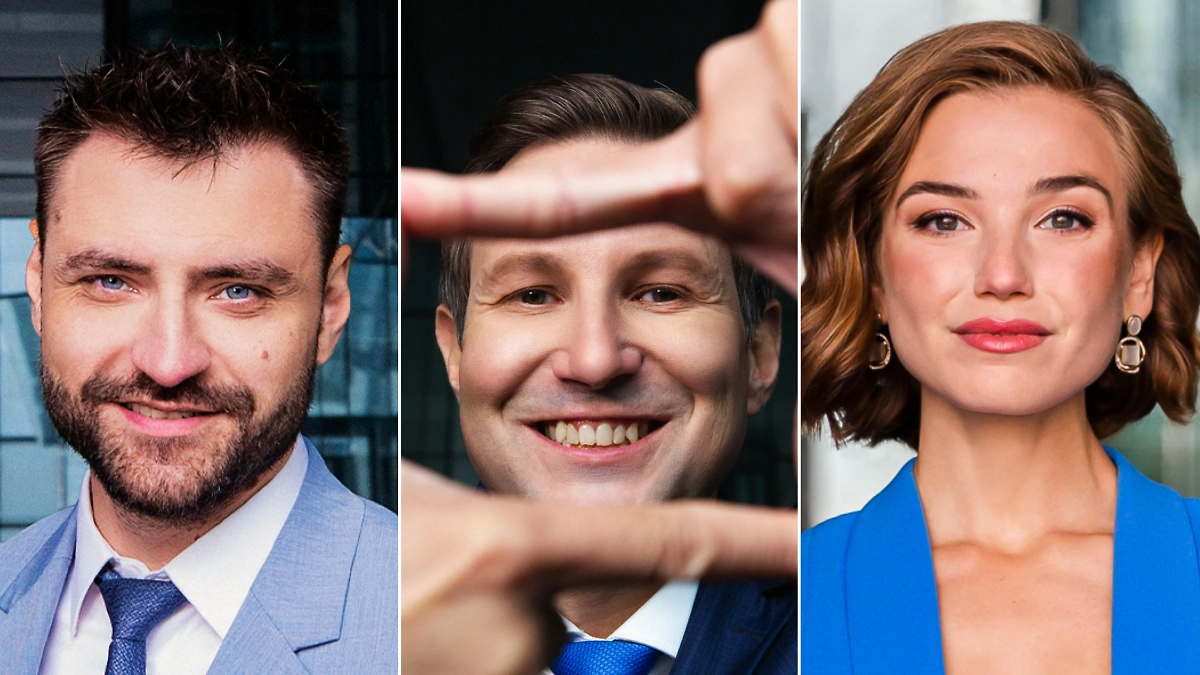 Ведущие нового «Утреннего шоу» Андрей Грибов, Андрей Яковлев и Марина Лагутина. Фото © Предоставлено Life.ru