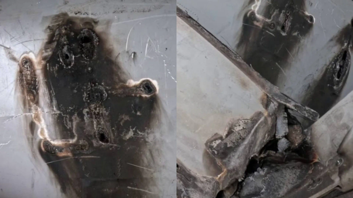 Последствия воздействия лазера на БПЛА. Фото © Telegram / Военный Осведомитель