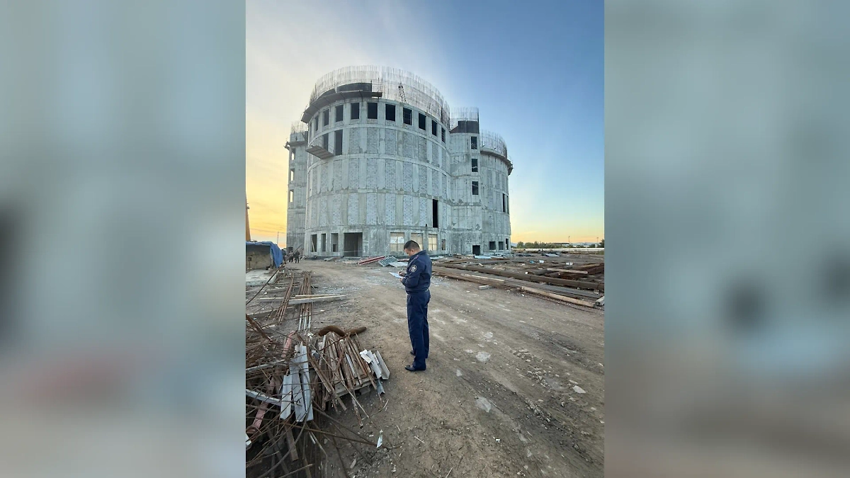 Стройка Национального музея Бурятии. Обложка © Telegram / СУ СК России по Республике Бурятия