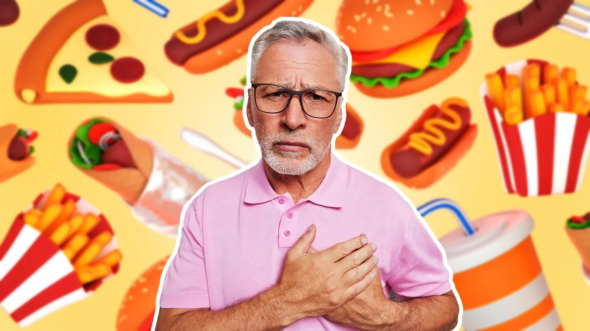 Некоторые продукты связаны с повышенным риском сердечного приступа. Обложка © Коллаж © Life.ru, фото © Shutterstock / FOTODOM / Cast Of Thousands, © Freepik