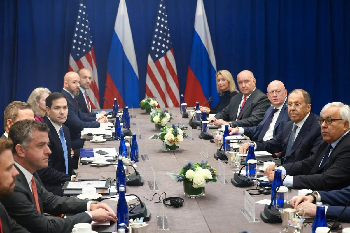 Сергей Лавров на встрече с главой Госдепа Марко Рубио. Обложка © Telegram / МИД России