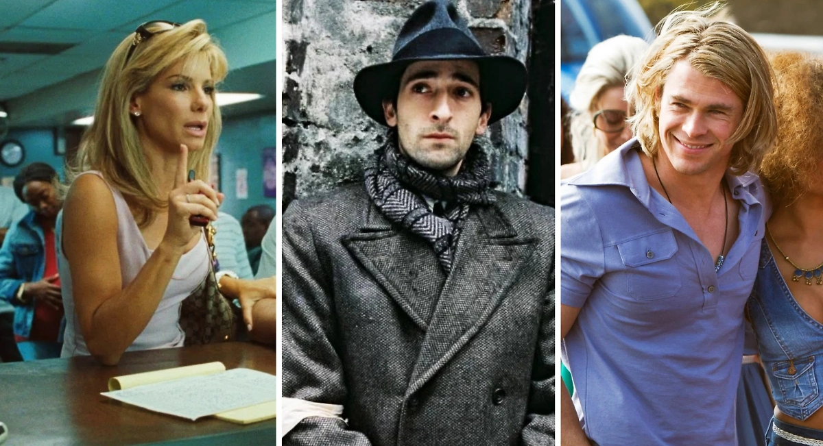 Обложка © Кадр из фильма «Невидимая сторона», режиссёр Джон Ли Хэнкок, сценаристы Джон Ли Хэнкок, Майкл Льюис / Kinopoisk © Кадр из фильма «Пианист», режиссёр Роман Полански, сценаристы Рональд Харвуд, Владислав Шпильман / Kinopoisk © Кадр из фильма «Гонка», режиссёр Рон Ховард, сценарист Питер Морган / Kinopoisk