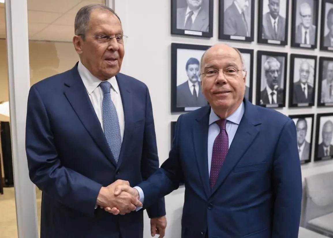 Сергей Лавров и Мауро Виэйра. Обложка © Telegram / МИД России