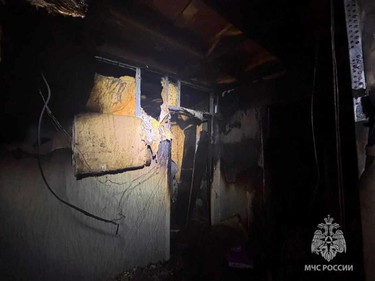 Двое детей стали жертвами пожара в Североонежске. Фото © Telegram / МЧС Архангельской области