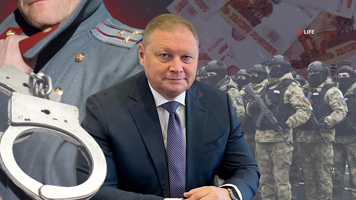 Полковник Росгвардии Бусыгин, попавший под арест, владел недвижимостью на десятки миллионов. Коллаж © Life.ru. Обложка © ТАСС / Елена Афонина, © Shutterstock / FOTODOM / victoras, Mehaniq, © 15.rosguard.gov