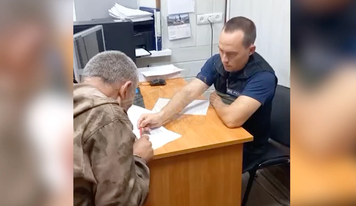 Коваленко на допросе. Обложка © Telegram / Ирина Волк