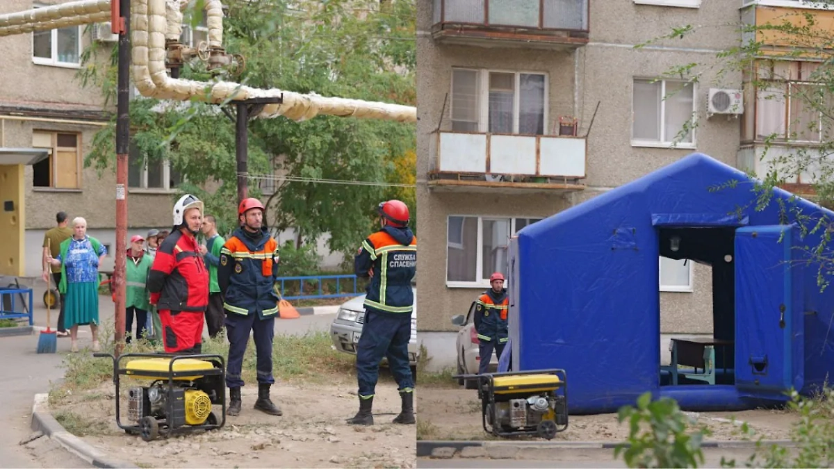 Для жильцов пострадавших в результате атаки БПЛА домов в Саратовской области организовали пункт временного размещения. Обложка © Telegram / Роман Бусаргин