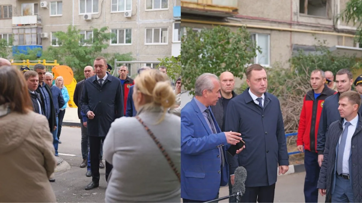 Для жильцов пострадавших в результате атаки БПЛА домов в Саратовской области организовали пункт временного размещения. Фото © Telegram / Роман Бусаргин