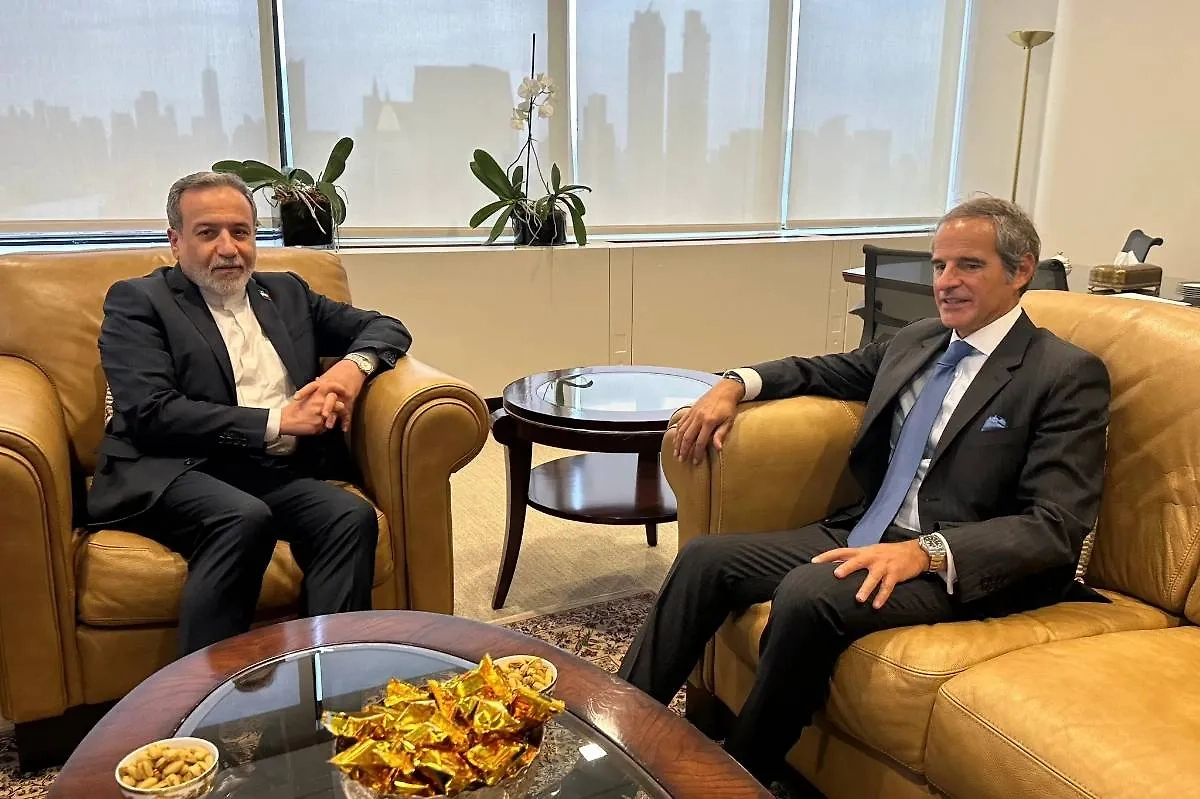 Аббас Аракчи и Рафаэль Гросси. Обложка © X / Rafael Mariano Grossi